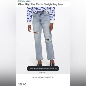 Distressed ripped jeans size 14